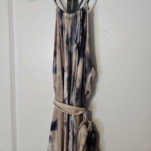It's Chill Navy Blue Multi Tie-Dye Halter Jumpsuit - Lulus